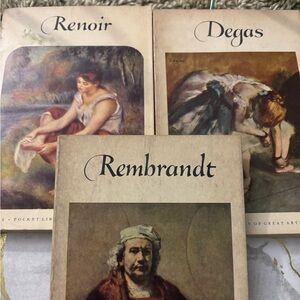 Classic Art Book Set - Renoir, Degas, Rembrandt- the pocket library